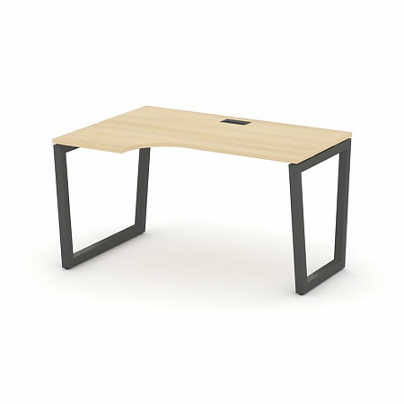 Style Project Стол рабочий эргоном. SN-5T2.SPA-002(L) Акация Лорка/Металл Антрацит/Заглушка Пластик