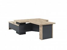 Стол руководителя с опорной тумбой Т-818.1000ПР с брифингом и блоком розеток