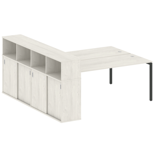 Бенч-система с шкафом-купе на П-обр. м/к Metal System Quattro 40БП.РС-СШК-4.5 фото 8