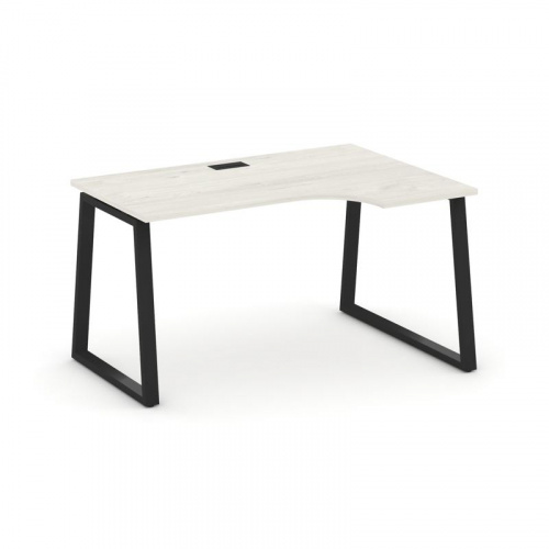 Style Project Стол рабочий эргоном. SN-6T1.SPA-011(R) Акация Лорка/Металл Антрацит/Заглушка Пластик фото 4