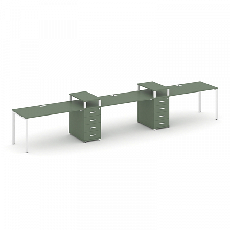 Бенч-система на 3 места с 2 опорными тумбами Concept CN.ORS-449