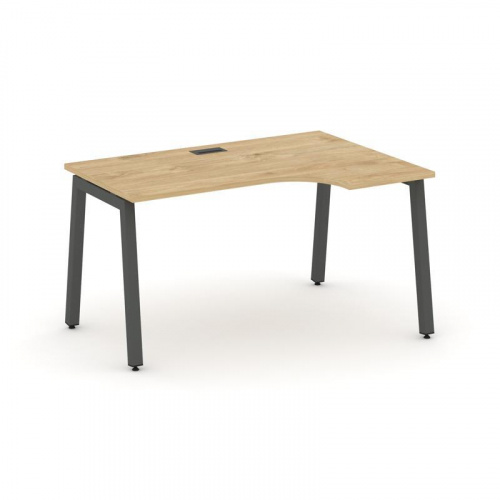 Style Project Стол рабочий эргоном. SN-5A.SPA-022(R) Дуб Наварра/Металл Антрацит 1580*800/980*750 фото 16