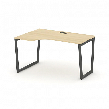 Style Project Стол рабочий эргоном. SN-4T2.SPA-001(L) Акация Лорка/Металл Антрацит/Заглушка Пластик