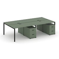 Бенч-система на 4 места с 2 опорными тумбами Concept CN.DRS-322