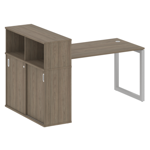 Стол офисный с шкафом-купе на О-обр. м/к Metal System Quattro 50БО.РС-СШК-3.3 фото 2 Стол офисный с шкафом-купе на О-обр. м/к Metal System Quattro 50БО.РС-СШК-3.3 фото 2