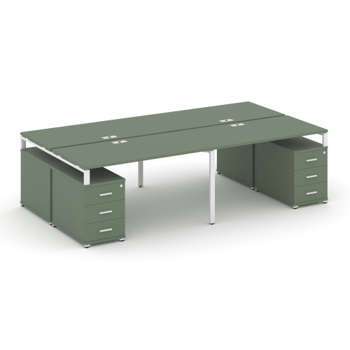 Бенч-система на 4 места с 2 опорными тумбами Concept CN.DRS-325 Бенч-система на 4 места с 2 опорными тумбами Concept CN.DRS-325