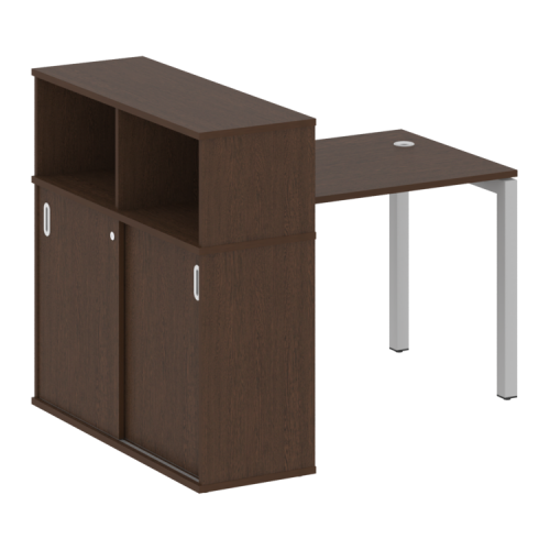 Стол офисный с шкафом-купе на П-обр. м/к Metal System Quattro 50БП.РС-СШК-3.1 фото 9