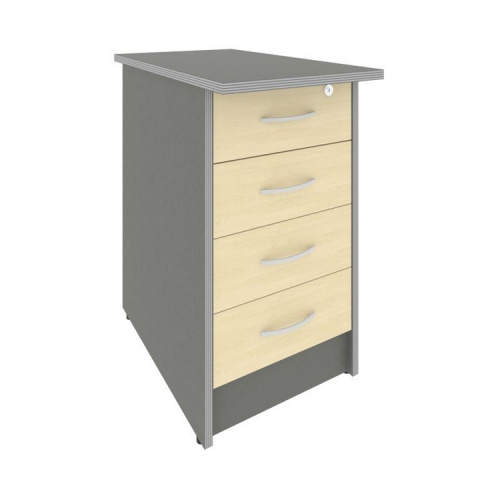 Тумба приставная на 4 ящика с замком Riva А.ТП-4.2F-S Тумба приставная на 4 ящика с замком Riva А.ТП-4.2F-S