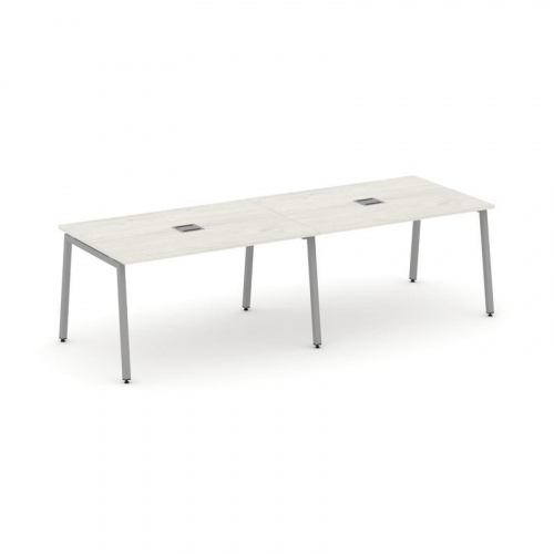 Style Project Стол переговорный SN-4A.SPRG-012 Дуб Наварра/Металл Белый 2360*980*750 фото 4