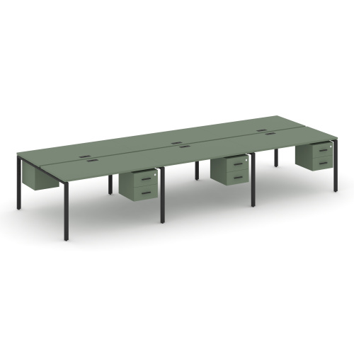 Бенч-система на 6 мест с подвесными тумбами Concept CN.DRS-154