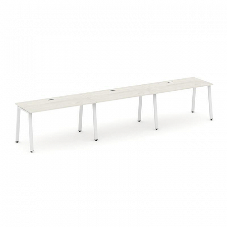 Style Project Рабочая станция 1 сторон. SN-6A.ORS-043 Дуб Наварра/Металл Белый 4140*700*750