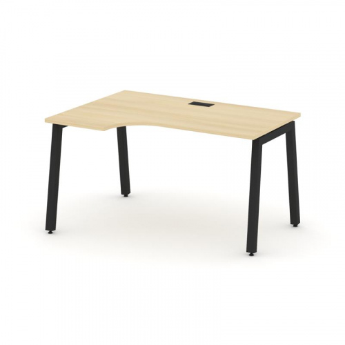 Style Project Стол рабочий эргоном. SN-5A.SPA-021(L) Дуб Табак/Металл Белый 1380*800/980*750 Style Project Стол рабочий эргоном. SN-5A.SPA-021(L) Дуб Табак/Металл Белый 1380*800/980*750