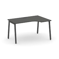 Style Project Стол рабочий эргоном. SN-4A.SPA-011(R) Антрацит/Металл Антрацит 1380*700/980*750