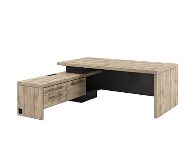 Стол руководителя с опорной тумбой Т-20.1000Л с блоком розеток