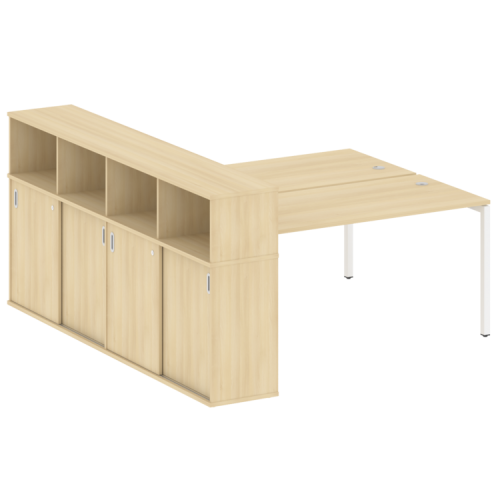 Бенч-система с шкафом-купе на П-обр. м/к Metal System Quattro 40БП.РС-СШК-4.4 фото 10