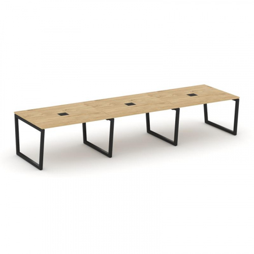 Style Project Стол переговорный SN-5T2.SPRG-052 Акация Лорка/Металл Антрацит/Заглушка Металл Антраци