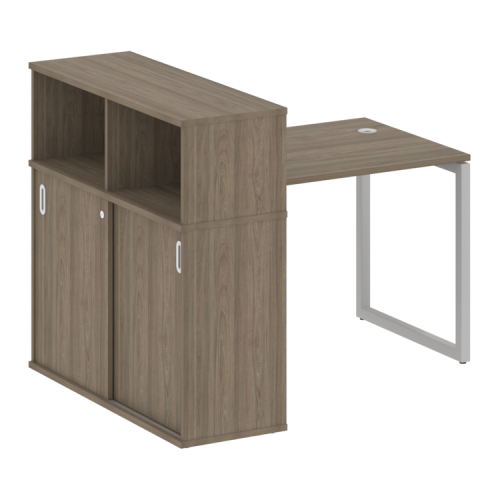 Стол офисный с шкафом-купе на О-обр. м/к Metal System Quattro 40БО.РС-СШК-3.1 фото 3 Стол офисный с шкафом-купе на О-обр. м/к Metal System Quattro 40БО.РС-СШК-3.1 фото 3