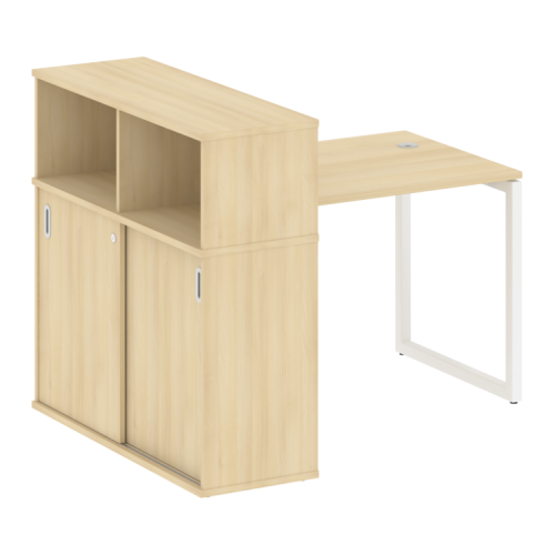 Стол офисный с шкафом-купе на О-обр. м/к Metal System Quattro 40БО.РС-СШК-3.1 фото 15 Стол офисный с шкафом-купе на О-обр. м/к Metal System Quattro 40БО.РС-СШК-3.1 фото 15