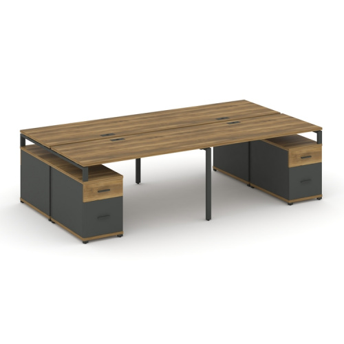 Бенч-система на 4 места с 2 опорными тумбами Concept CN.DRS-332 Бенч-система на 4 места с 2 опорными тумбами Concept CN.DRS-332