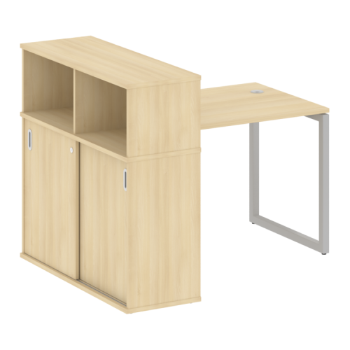 Стол офисный с шкафом-купе на О-обр. м/к Metal System Quattro 40БО.РС-СШК-3.1 фото 8 Стол офисный с шкафом-купе на О-обр. м/к Metal System Quattro 40БО.РС-СШК-3.1 фото 8