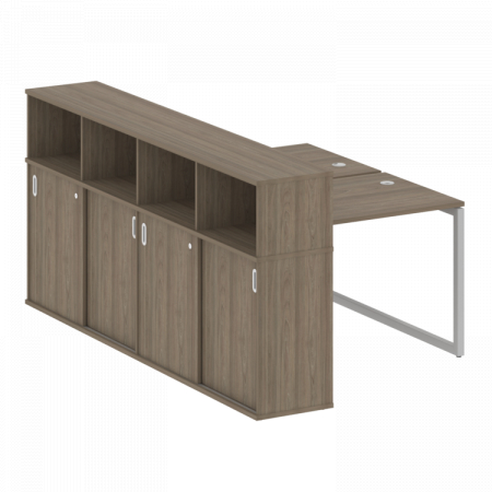 Бенч-система с шкафом-купе на О-обр. м/к Metal System Quattro 40БО.РС-СШК-4.1